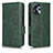 Leather Case Stands Flip Cover Holder C02X for Motorola Moto G13 Green