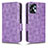 Leather Case Stands Flip Cover Holder C02X for Motorola Moto G13 Purple