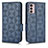 Leather Case Stands Flip Cover Holder C02X for Motorola Moto G42 Blue