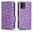 Leather Case Stands Flip Cover Holder C02X for Motorola Moto G72 Purple