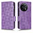 Leather Case Stands Flip Cover Holder C02X for OnePlus 11 5G Purple