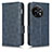 Leather Case Stands Flip Cover Holder C02X for OnePlus 11R 5G Blue