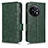 Leather Case Stands Flip Cover Holder C02X for OnePlus 11R 5G Green