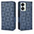 Leather Case Stands Flip Cover Holder C02X for OnePlus Nord 2T 5G Blue