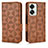 Leather Case Stands Flip Cover Holder C02X for OnePlus Nord 2T 5G Brown