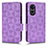 Leather Case Stands Flip Cover Holder C02X for Oppo A1x 5G Purple