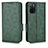 Leather Case Stands Flip Cover Holder C02X for Oppo A55S 5G Green