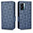 Leather Case Stands Flip Cover Holder C02X for Oppo A56S 5G Blue