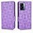 Leather Case Stands Flip Cover Holder C02X for Oppo A56S 5G Purple