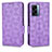 Leather Case Stands Flip Cover Holder C02X for Oppo A77 5G Purple