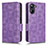 Leather Case Stands Flip Cover Holder C02X for Realme 10 4G Purple