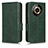 Leather Case Stands Flip Cover Holder C02X for Realme 11 Pro 5G Green