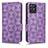 Leather Case Stands Flip Cover Holder C02X for Realme 8i Purple