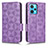 Leather Case Stands Flip Cover Holder C02X for Realme 9 4G Purple