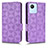 Leather Case Stands Flip Cover Holder C02X for Realme C30 Purple