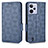 Leather Case Stands Flip Cover Holder C02X for Realme C31 Blue