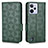 Leather Case Stands Flip Cover Holder C02X for Realme C31 Green