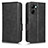 Leather Case Stands Flip Cover Holder C02X for Realme C33 (2023) Black