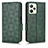 Leather Case Stands Flip Cover Holder C02X for Realme C35 Green