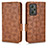 Leather Case Stands Flip Cover Holder C02X for Realme GT Neo 3T 5G Brown