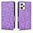 Leather Case Stands Flip Cover Holder C02X for Realme Narzo 50A Prime Purple