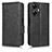 Leather Case Stands Flip Cover Holder C02X for Realme Narzo N55 Black