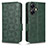 Leather Case Stands Flip Cover Holder C02X for Realme Narzo N55 Green