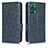 Leather Case Stands Flip Cover Holder C02X for Realme Q5 5G Blue