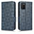 Leather Case Stands Flip Cover Holder C02X for Samsung Galaxy A02s Blue