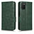 Leather Case Stands Flip Cover Holder C02X for Samsung Galaxy A02s Green