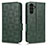 Leather Case Stands Flip Cover Holder C02X for Samsung Galaxy A04s Green