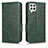 Leather Case Stands Flip Cover Holder C02X for Samsung Galaxy A12 Green