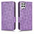 Leather Case Stands Flip Cover Holder C02X for Samsung Galaxy A12 Purple