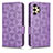 Leather Case Stands Flip Cover Holder C02X for Samsung Galaxy A13 4G Purple