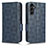 Leather Case Stands Flip Cover Holder C02X for Samsung Galaxy A14 4G Blue