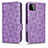 Leather Case Stands Flip Cover Holder C02X for Samsung Galaxy A22s 5G Purple