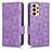 Leather Case Stands Flip Cover Holder C02X for Samsung Galaxy A23 4G Purple