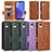 Leather Case Stands Flip Cover Holder C02X for Samsung Galaxy A23s