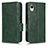 Leather Case Stands Flip Cover Holder C02X for Samsung Galaxy A23s Green