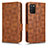 Leather Case Stands Flip Cover Holder C02X for Samsung Galaxy F02S SM-E025F Brown