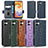 Leather Case Stands Flip Cover Holder C02X for Samsung Galaxy M04