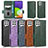 Leather Case Stands Flip Cover Holder C02X for Samsung Galaxy M12