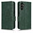 Leather Case Stands Flip Cover Holder C02X for Samsung Galaxy M44 5G Green