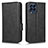 Leather Case Stands Flip Cover Holder C02X for Samsung Galaxy M53 5G Black