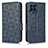 Leather Case Stands Flip Cover Holder C02X for Samsung Galaxy M53 5G Blue