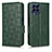 Leather Case Stands Flip Cover Holder C02X for Samsung Galaxy M53 5G Green