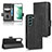 Leather Case Stands Flip Cover Holder C02X for Samsung Galaxy S22 Plus 5G