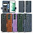 Leather Case Stands Flip Cover Holder C02X for Samsung Galaxy S22 Plus 5G