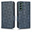 Leather Case Stands Flip Cover Holder C02X for Samsung Galaxy S22 Plus 5G Blue