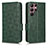 Leather Case Stands Flip Cover Holder C02X for Samsung Galaxy S22 Ultra 5G Green